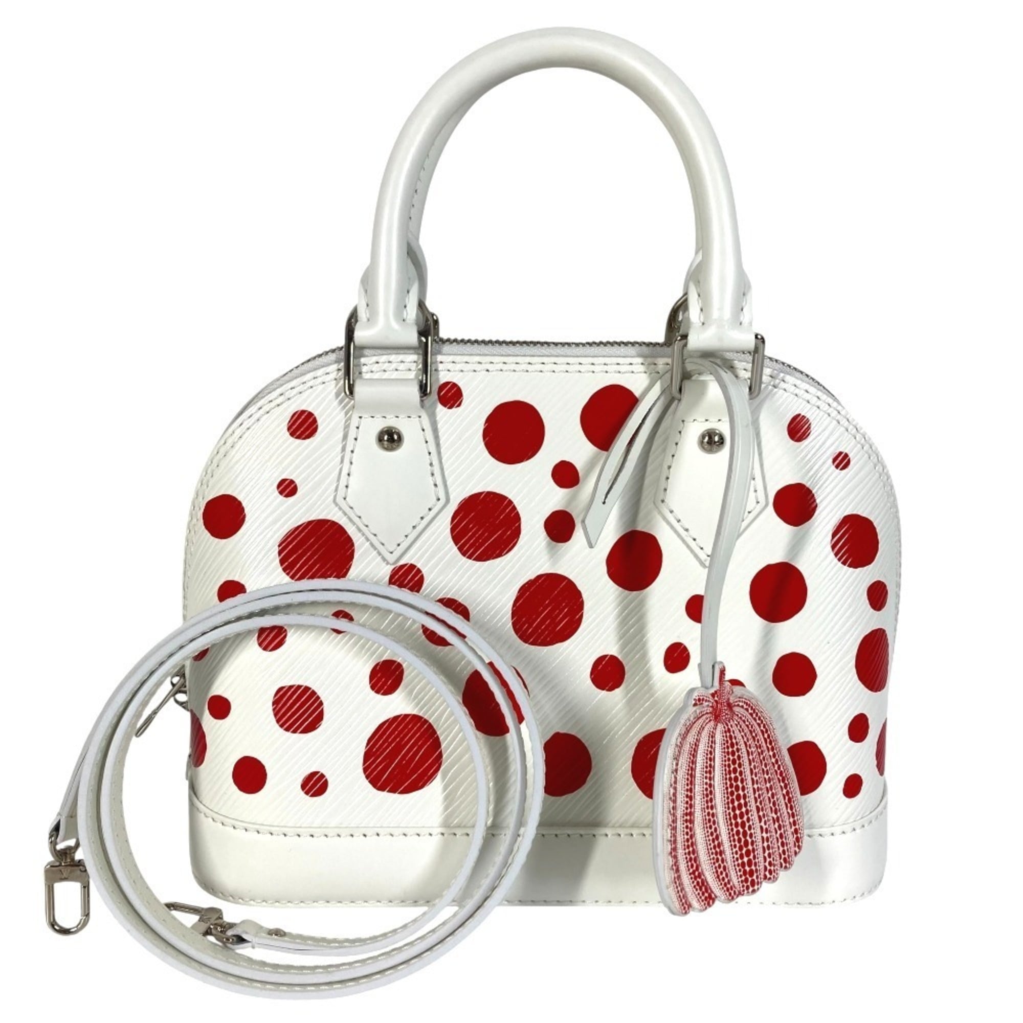 Louis Vuitton Yayoi Kusama Red Color White Epi Leather Handbag Shoulder Bag (Pre-Owned)