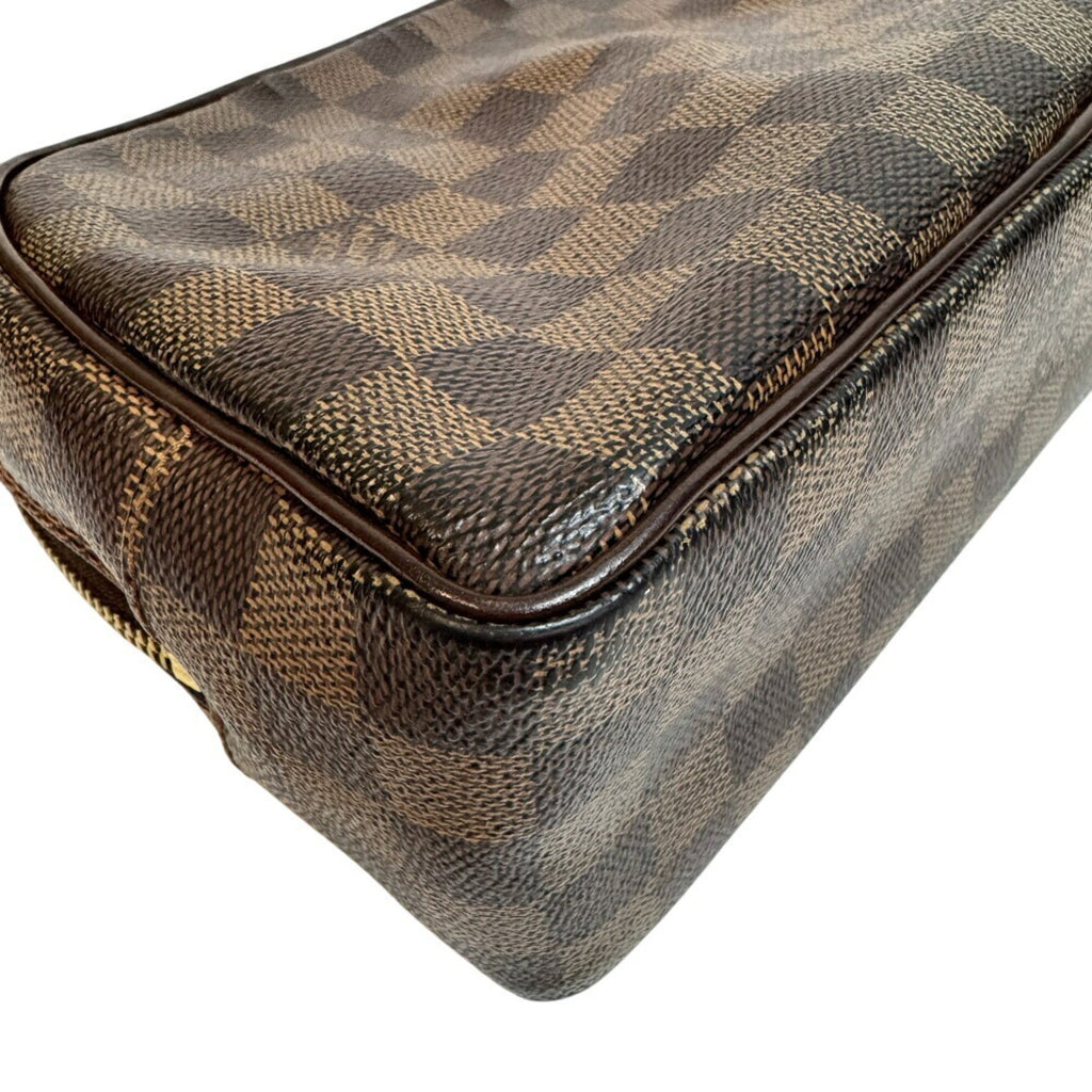 Louis Vuitton Damier Brown Leather Clutch Bag (Pre-Owned)