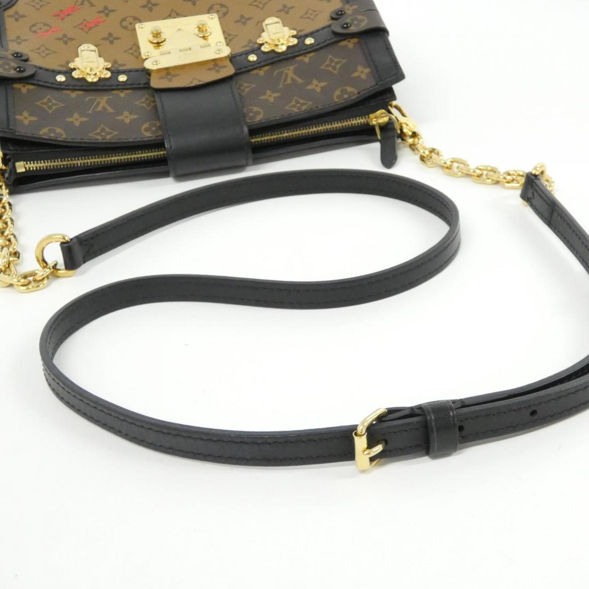 Louis Vuitton Marron Coated Canvas Shoulder Bag (Pre-Owned)