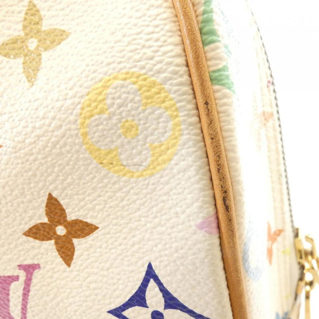 Louis Vuitton White Coated Canvas Handbag (Pre-Owned)