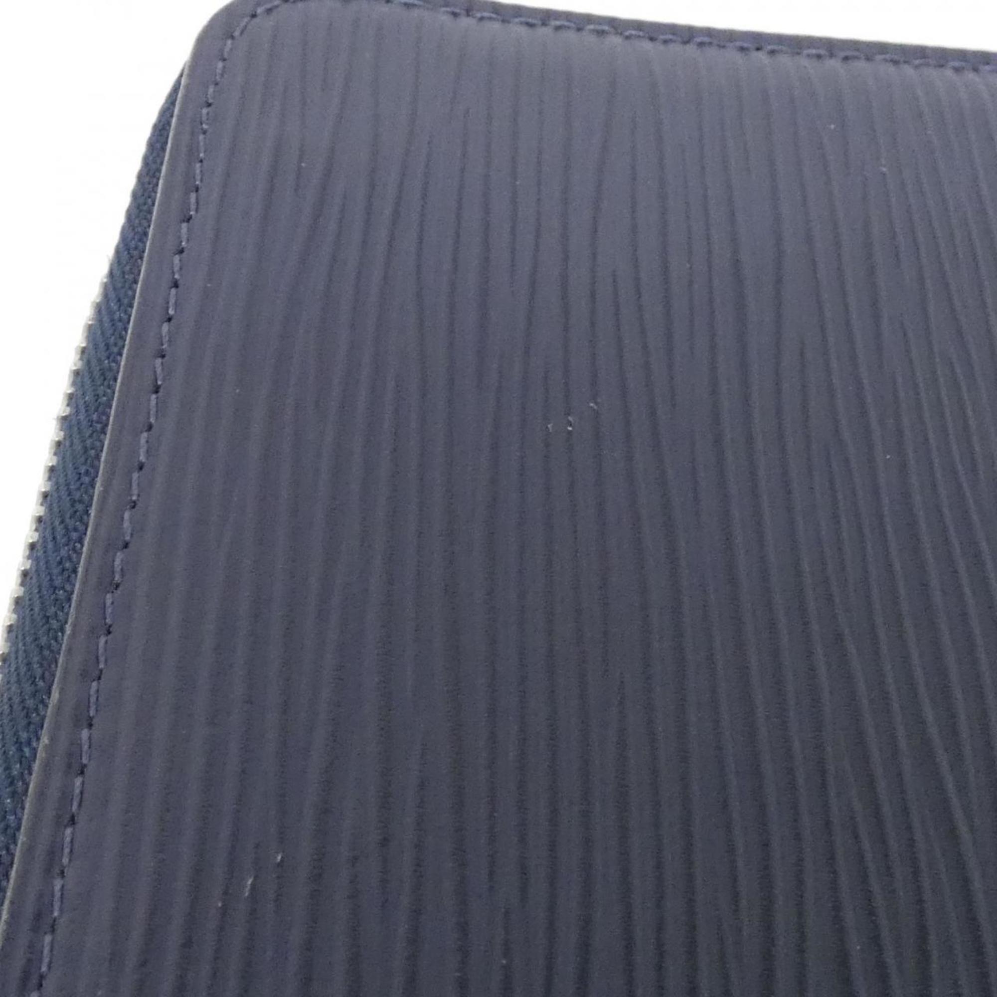 Louis Vuitton Navy Leather Long Wallet (Bi-Fold) (Pre-Owned)