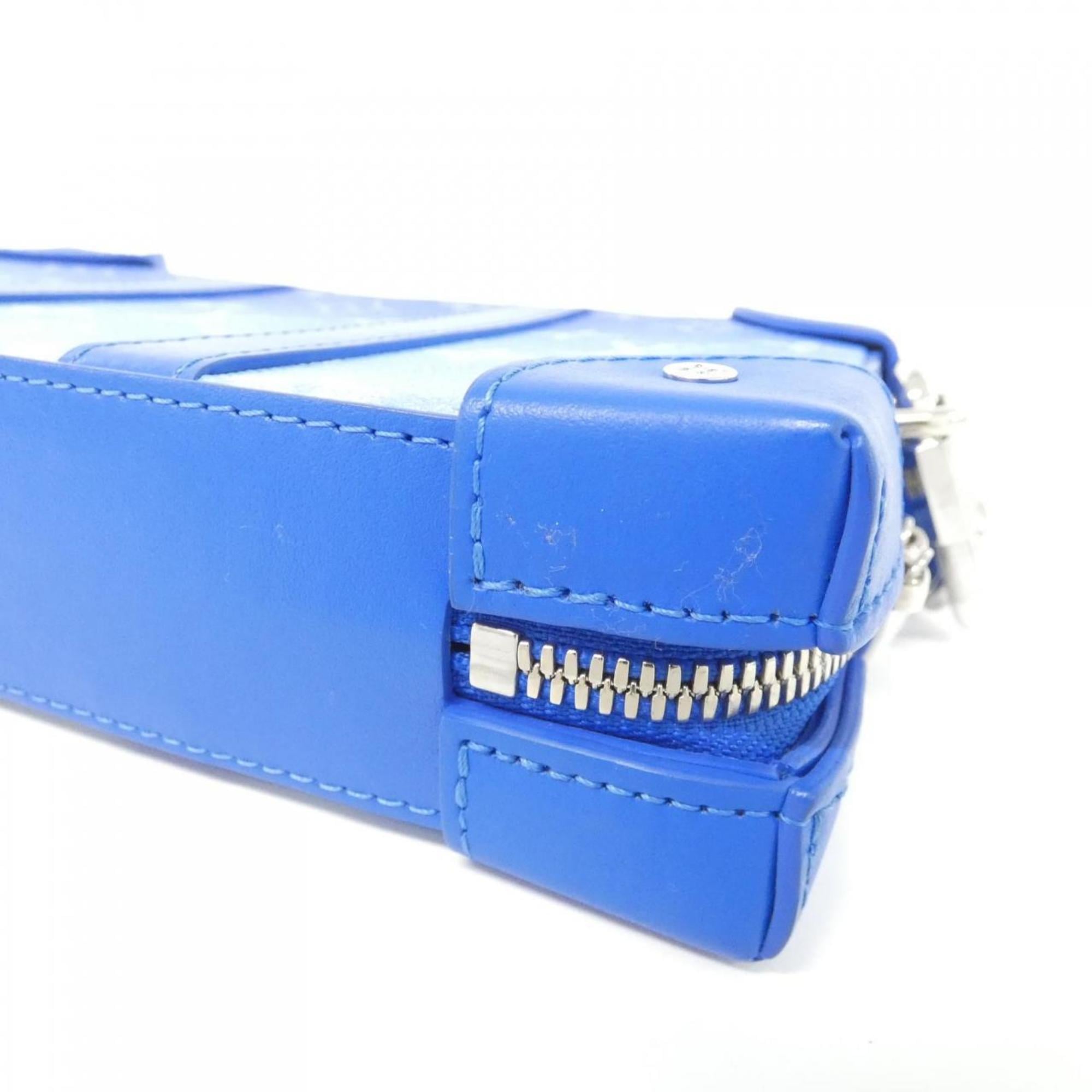 Louis Vuitton Blue Coated Canvas Shoulder Bag (Pre-Owned)