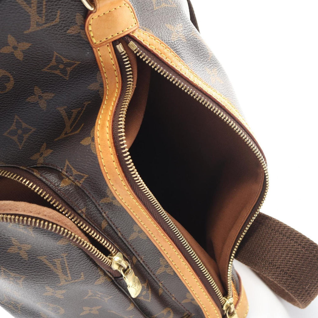 Louis Vuitton Brown Coated Canvas Leather Backpack (Pre-Owned)