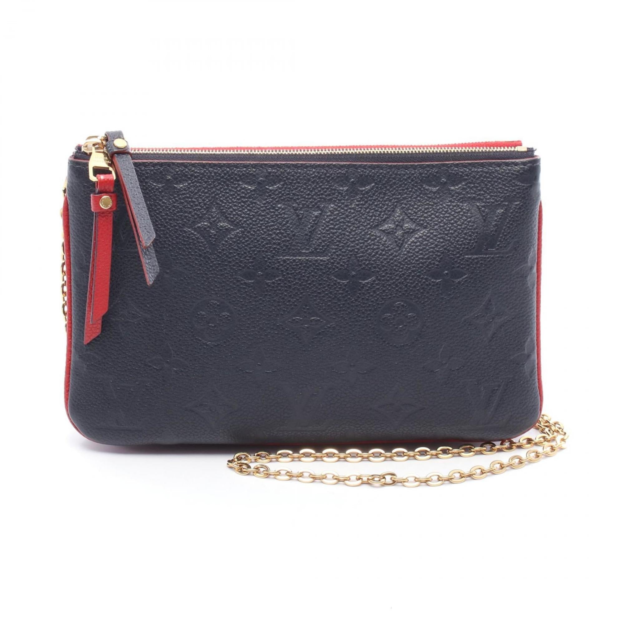 Louis Vuitton Monogram Empreinte Marine Rouge Navy Red Color Monogram Empreinte Pochette Shoulder Bag (Pre-Owned)