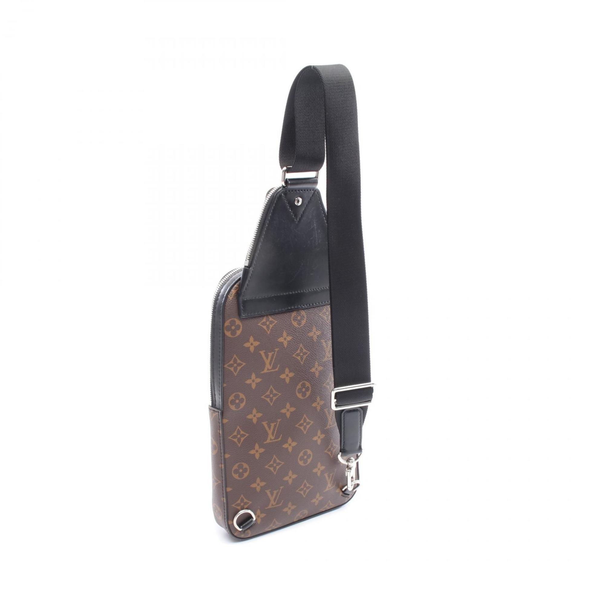 Louis Vuitton Black Brown Coated Canvas Leather Fanny Pack Sling Bag (Pre-Owned)