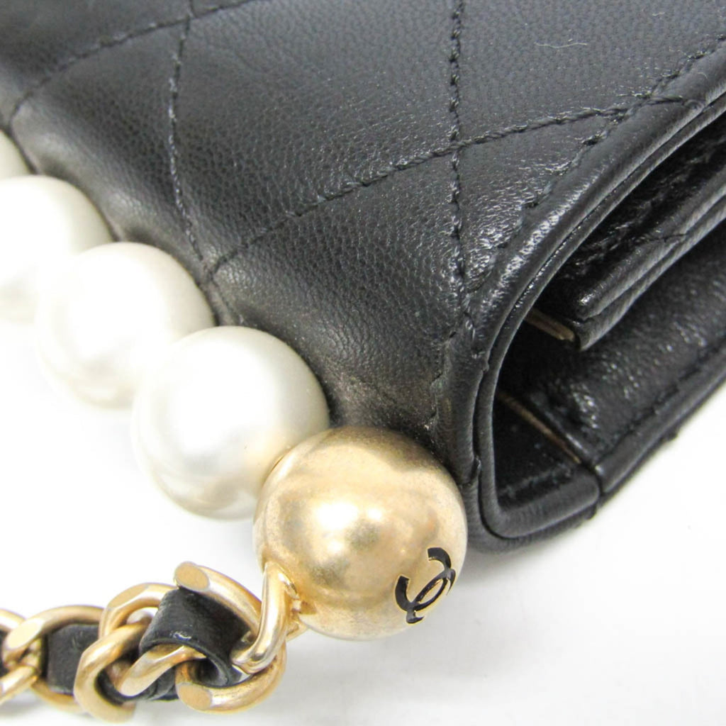Chic Pearls Flap Bag Quilted Lambskin Mini