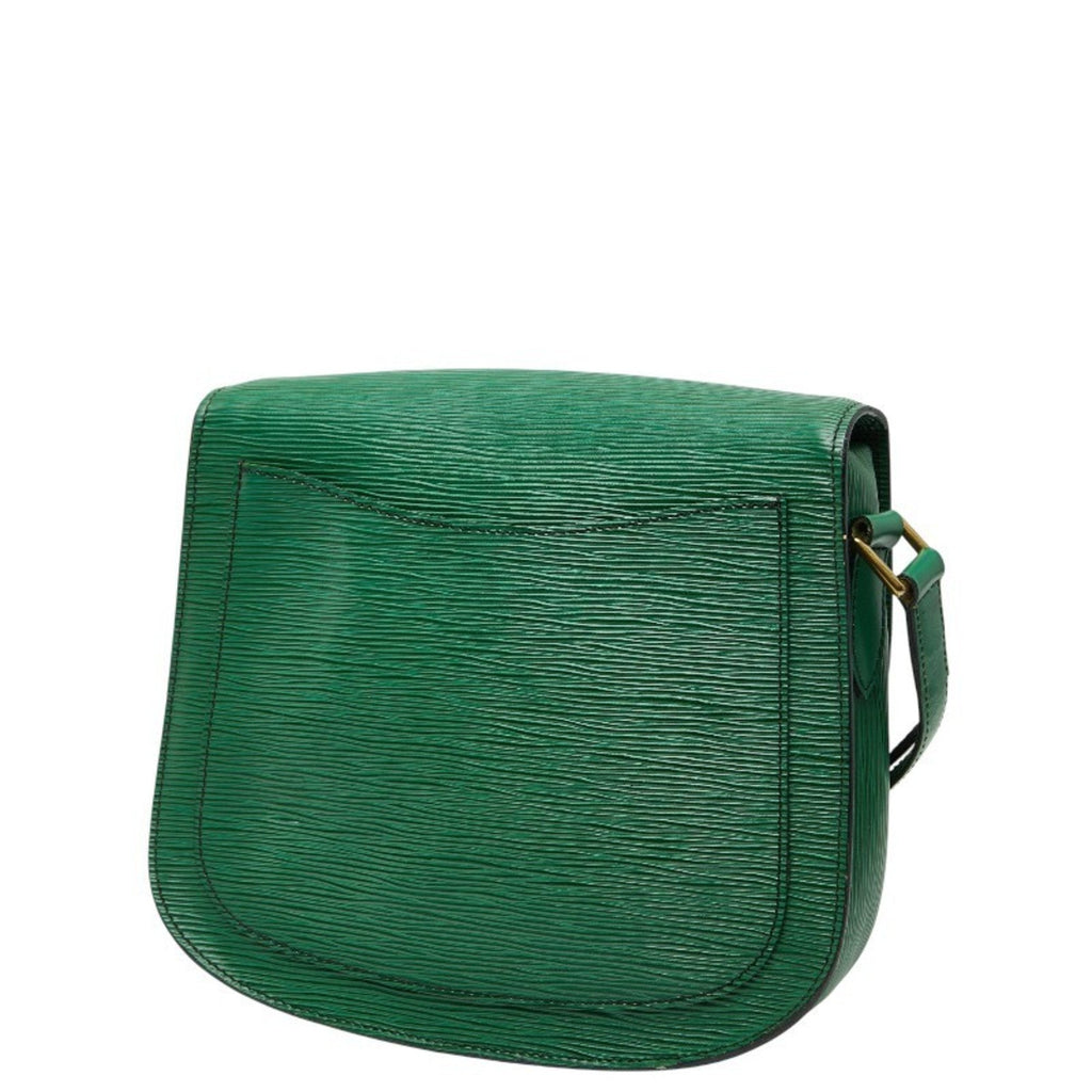 Louis Vuitton Borneo Green Leather Shoulder Bag (Pre-Owned)