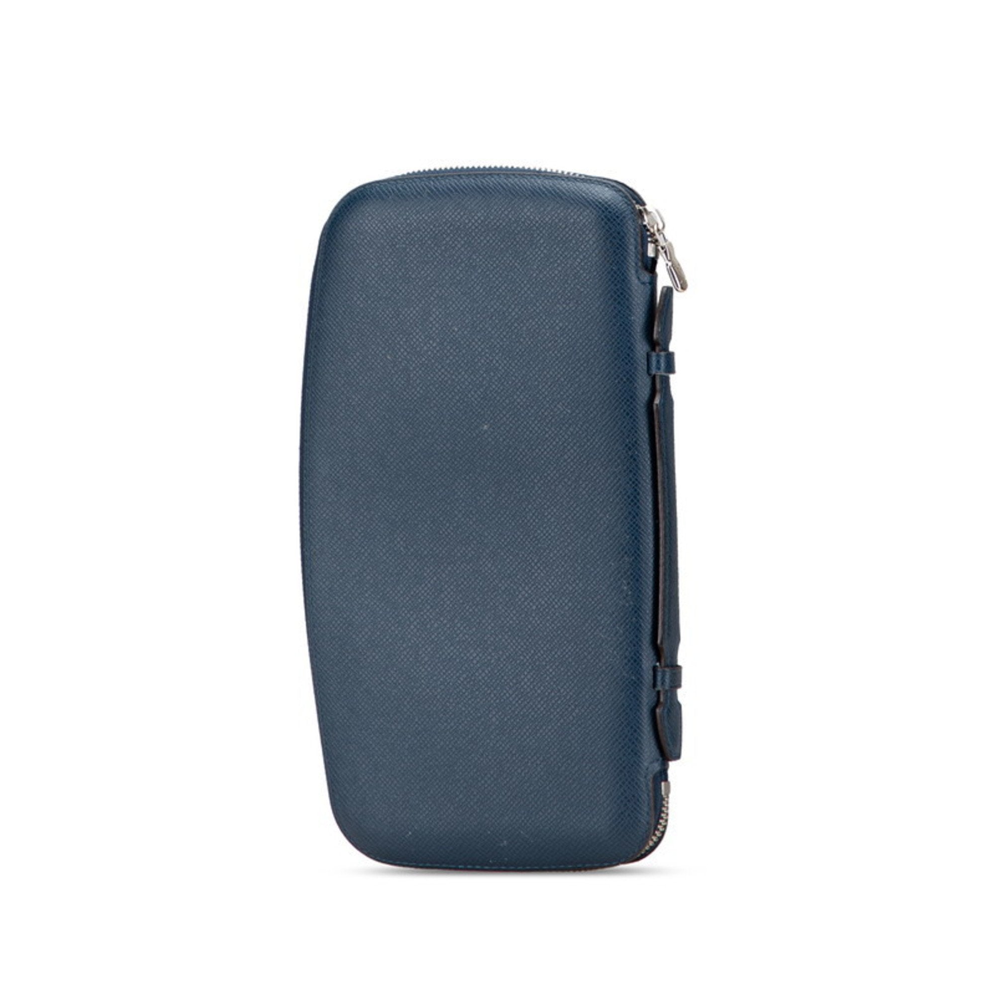 Louis Vuitton Navy Ocean Leather Long Wallet (Bi-Fold) (Pre-Owned)