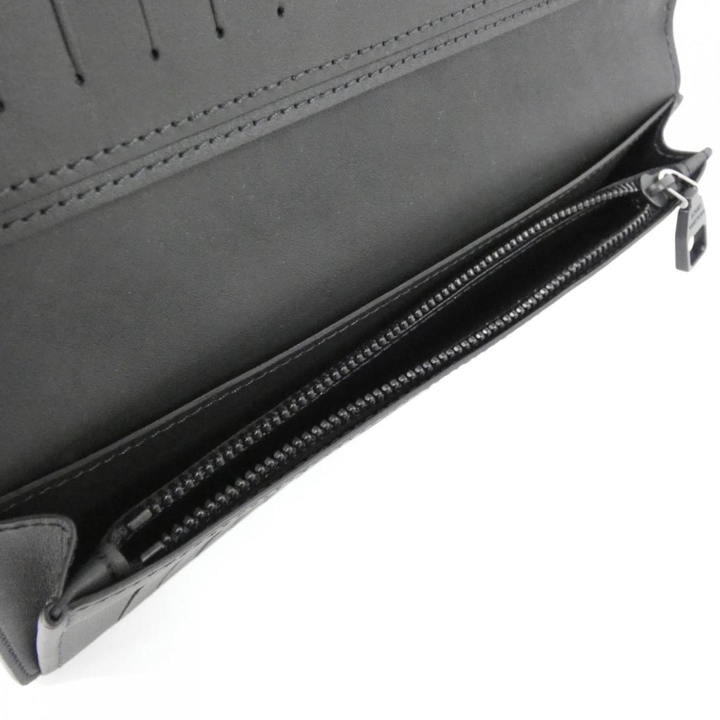 Louis Vuitton Black Leather Long Wallet (Bi-Fold) (Pre-Owned)