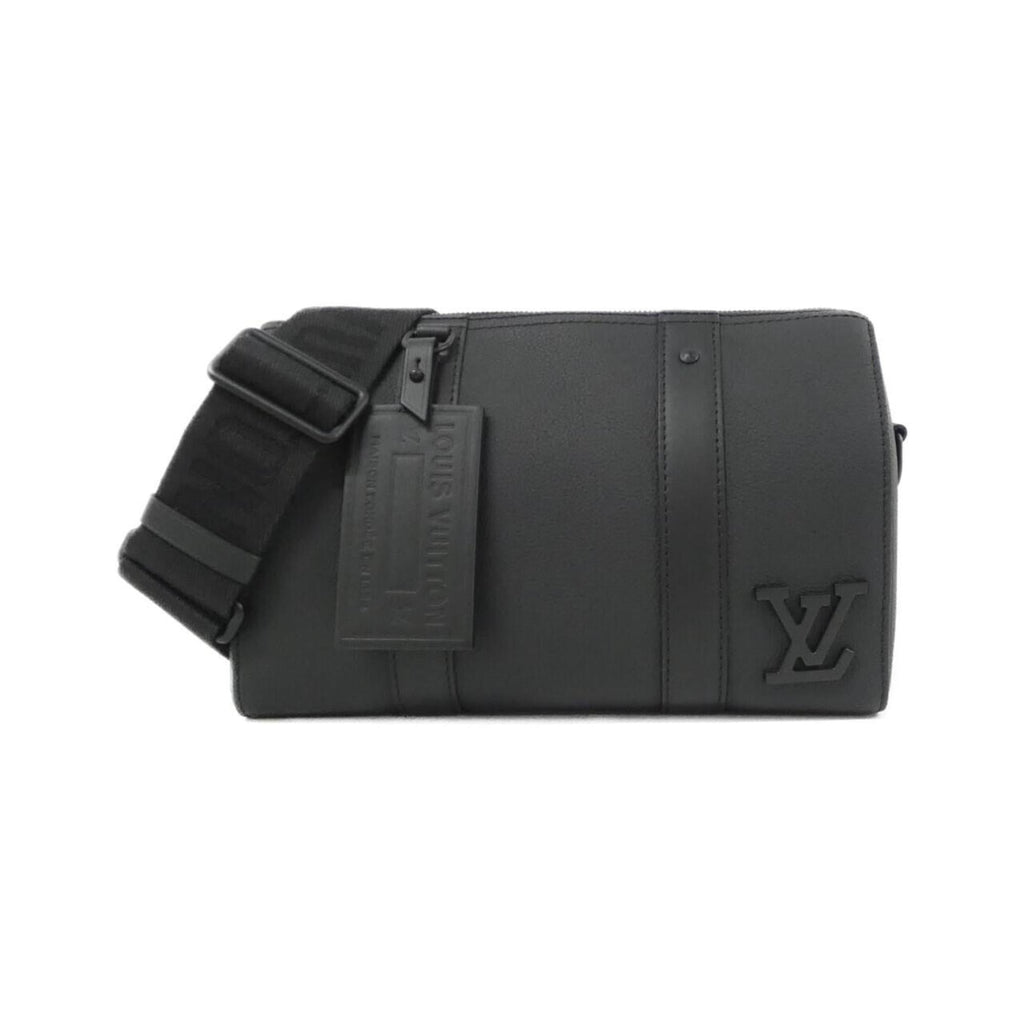 Louis Vuitton Black Leather Shoulder Bag (Pre-Owned)