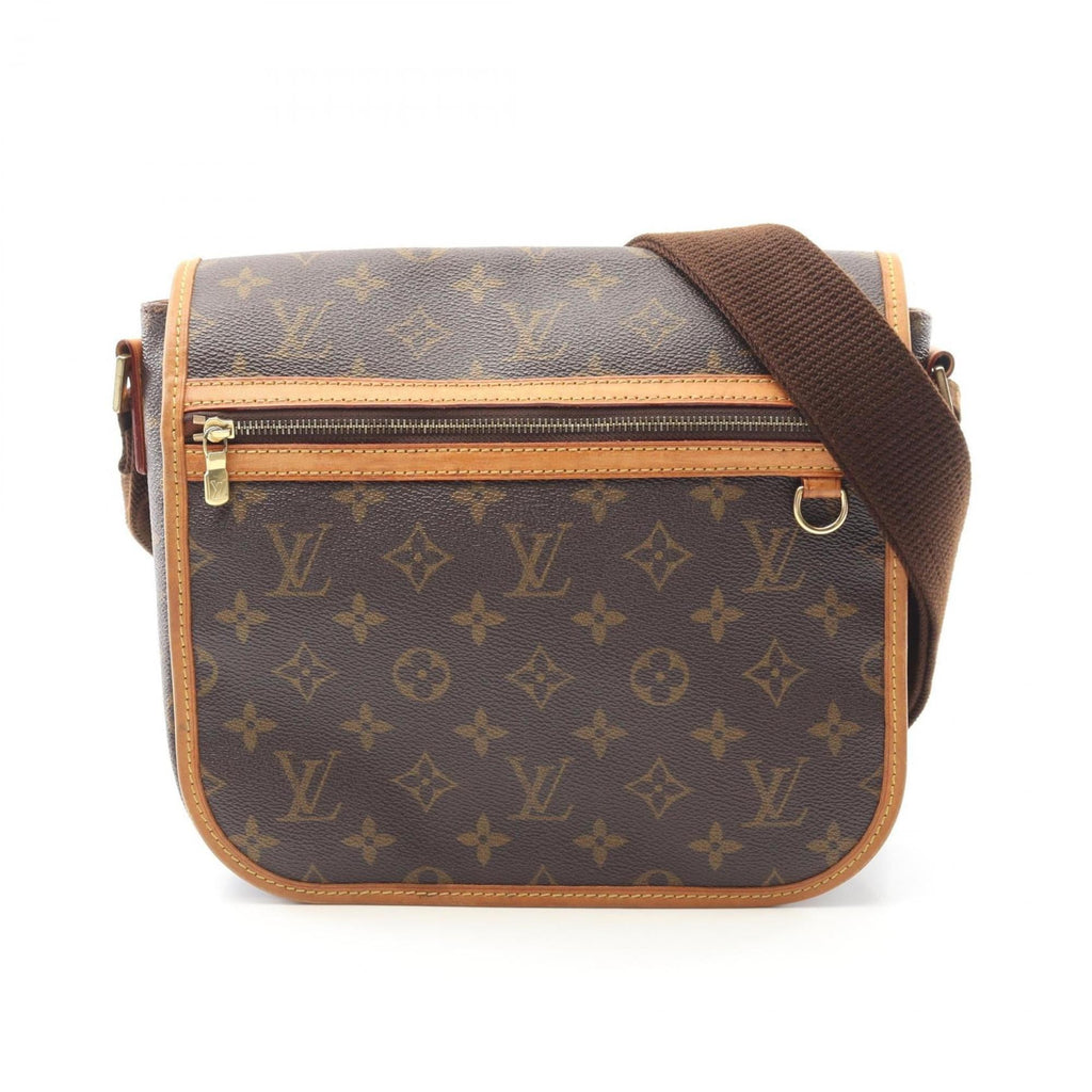 Louis Vuitton Brown Coated Canvas Leather Shoulder Bag (Pre-Owned)