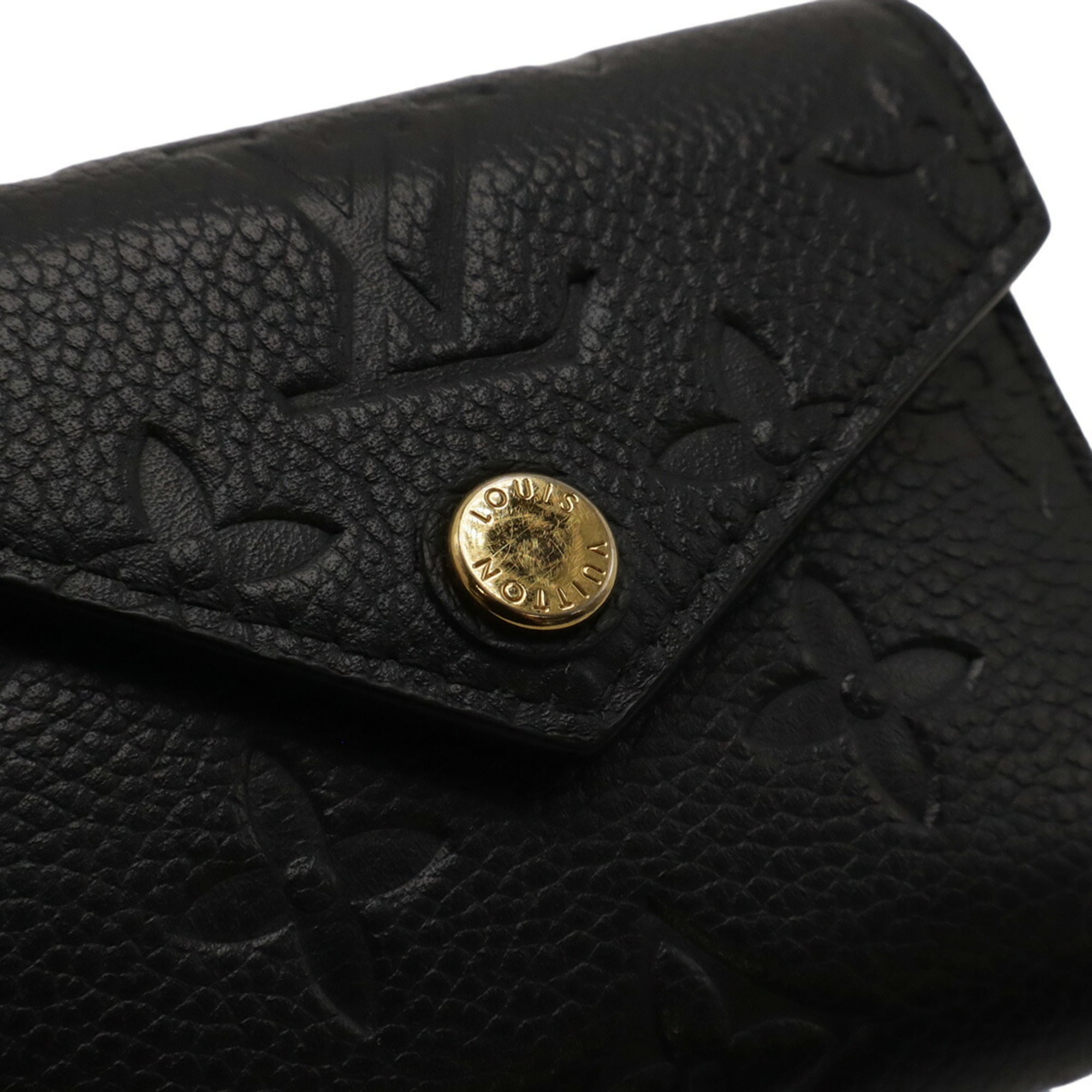 Louis Vuitton Black Noir Monogram Empreinte Leather Wallet (Tri-Fold) (Pre-Owned)