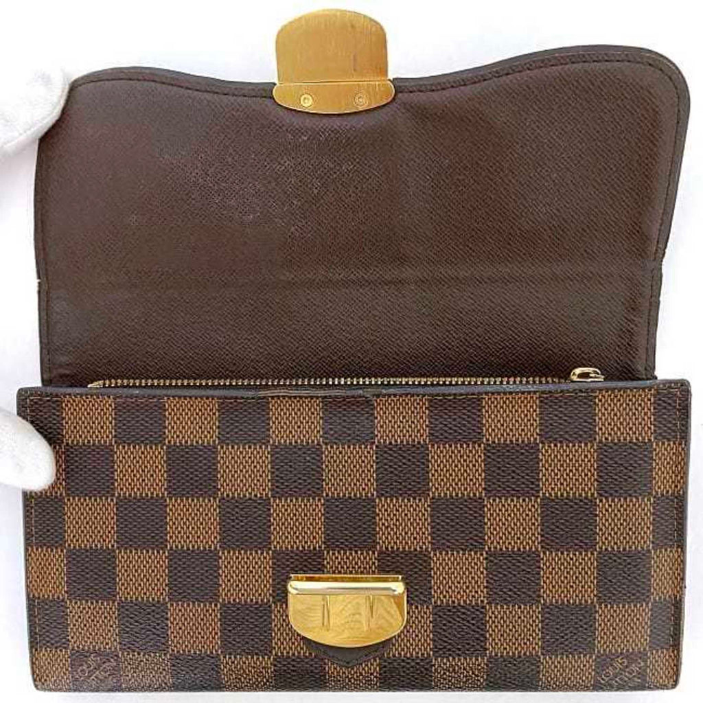 Louis Vuitton Damier Brown Damier Canvas Ebene Damier Canvas Long Wallet (Bi-Fold) (Pre-Owned)