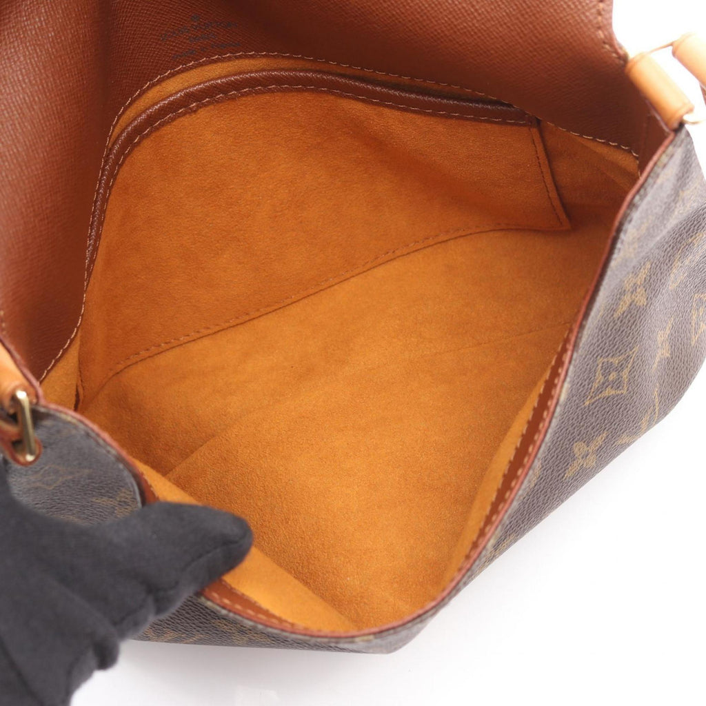 Louis Vuitton Brown Coated Canvas Leather Shoulder Bag (Pre-Owned)