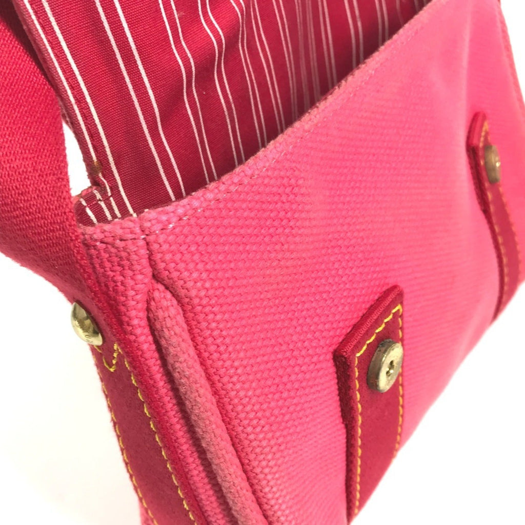 Louis Vuitton Pink Canvas Handbag Shoulder Bag (Pre-Owned)
