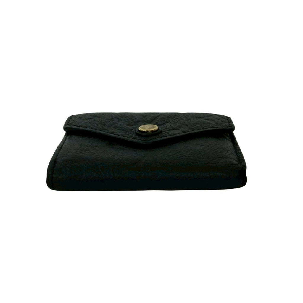Louis Vuitton Black Leather Wallet (Tri-Fold) (Pre-Owned)
