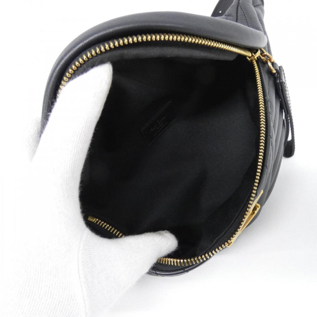 Louis Vuitton Black Leather Shoulder Bag (Pre-Owned)