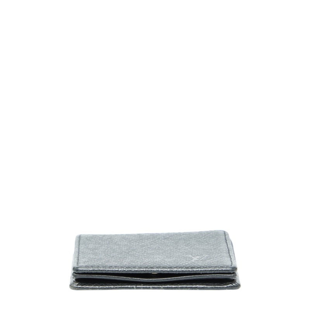Louis Vuitton Ardoise Black Taiga Leather Coin Purse/Coin Case (Pre-Owned)
