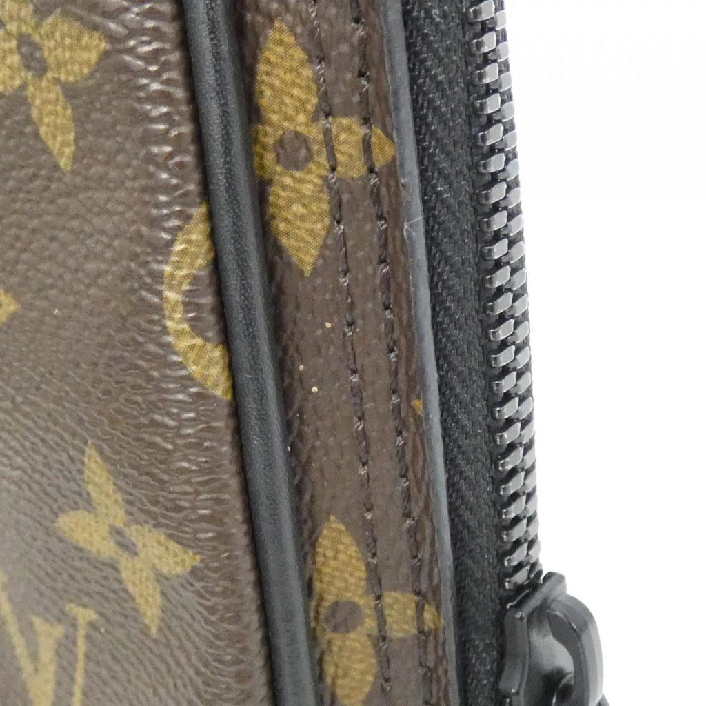 Louis Vuitton Black Brown Coated Canvas Shoulder Bag (Pre-Owned)