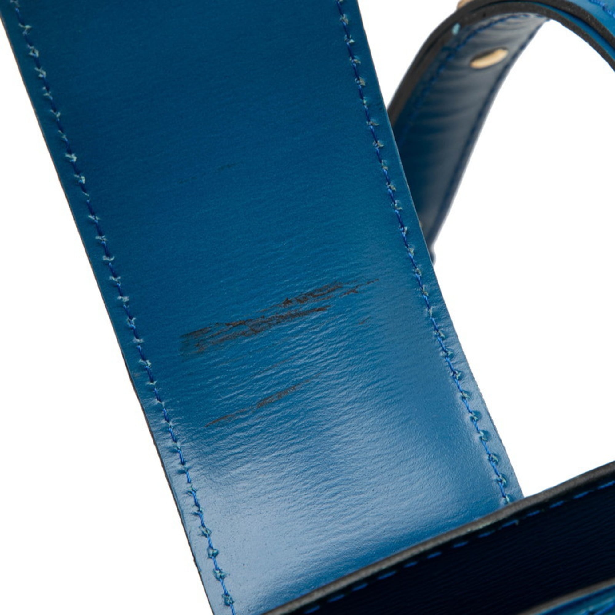 Louis Vuitton Toledo Blue Leather Shoulder Bag (Pre-Owned)