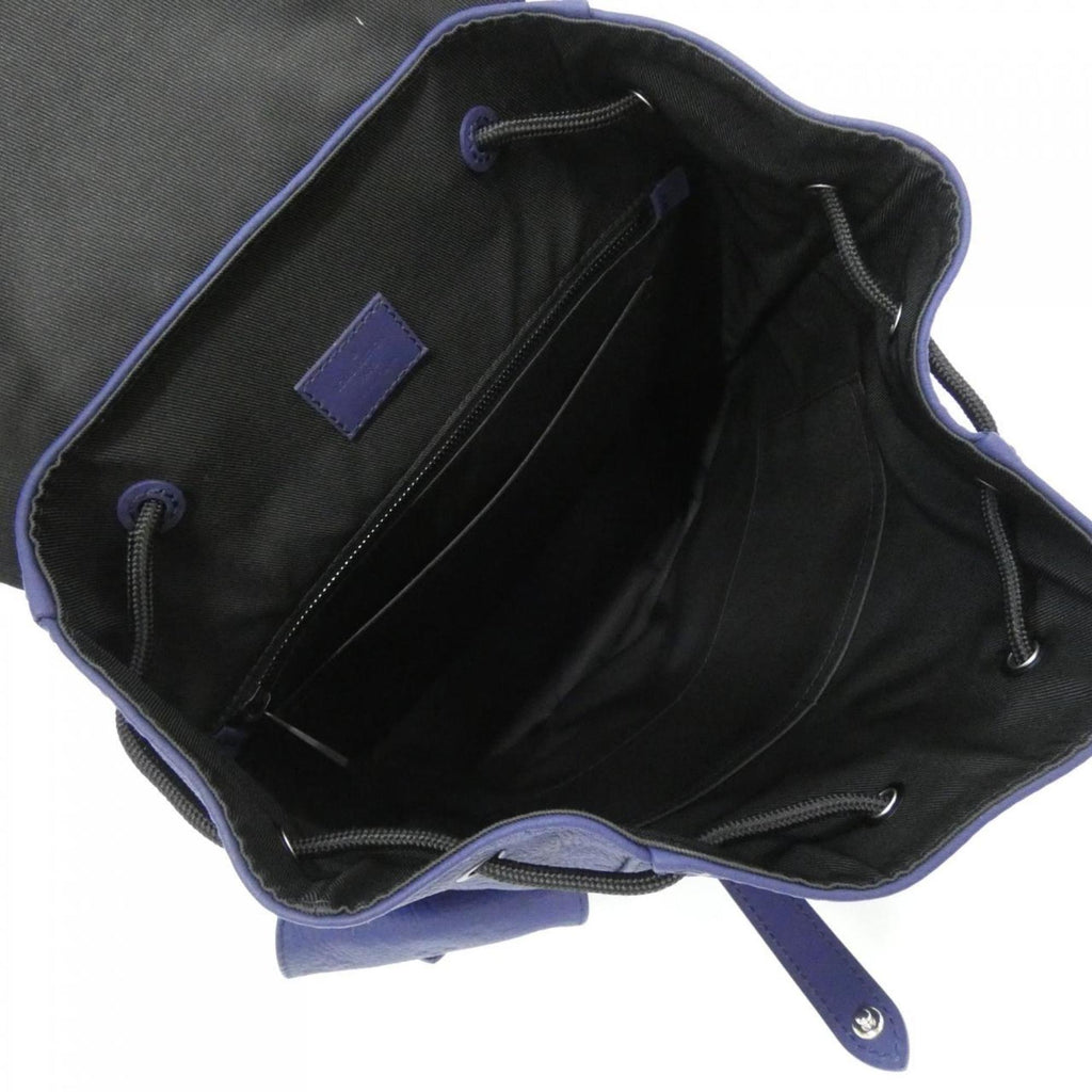 Louis Vuitton Black Blue Leather Backpack (Pre-Owned)