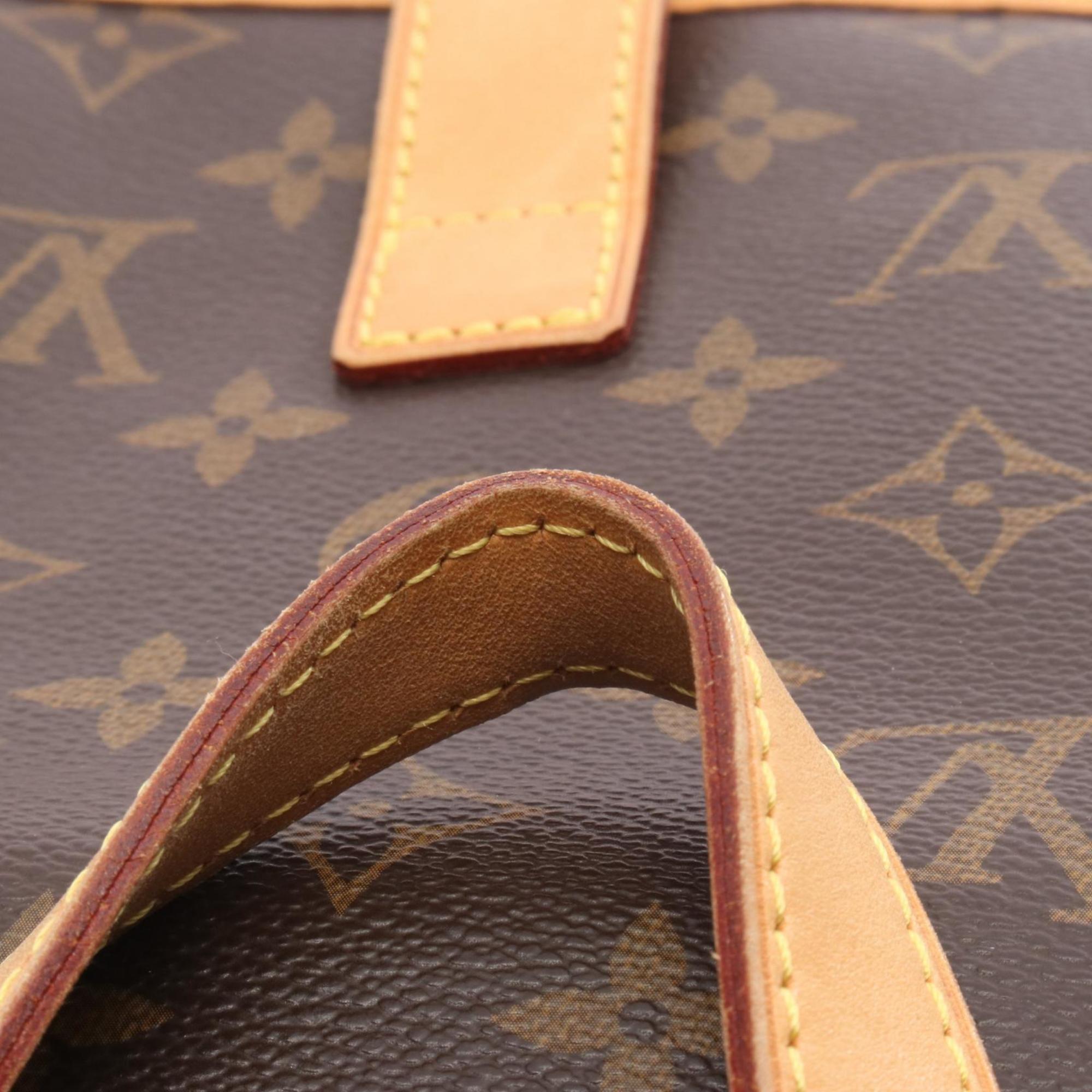 Louis Vuitton Brown Coated Canvas Leather Backpack (Pre-Owned)