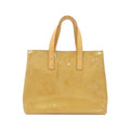 Louis Vuitton Gold Brown Leather Handbag (Pre-Owned)