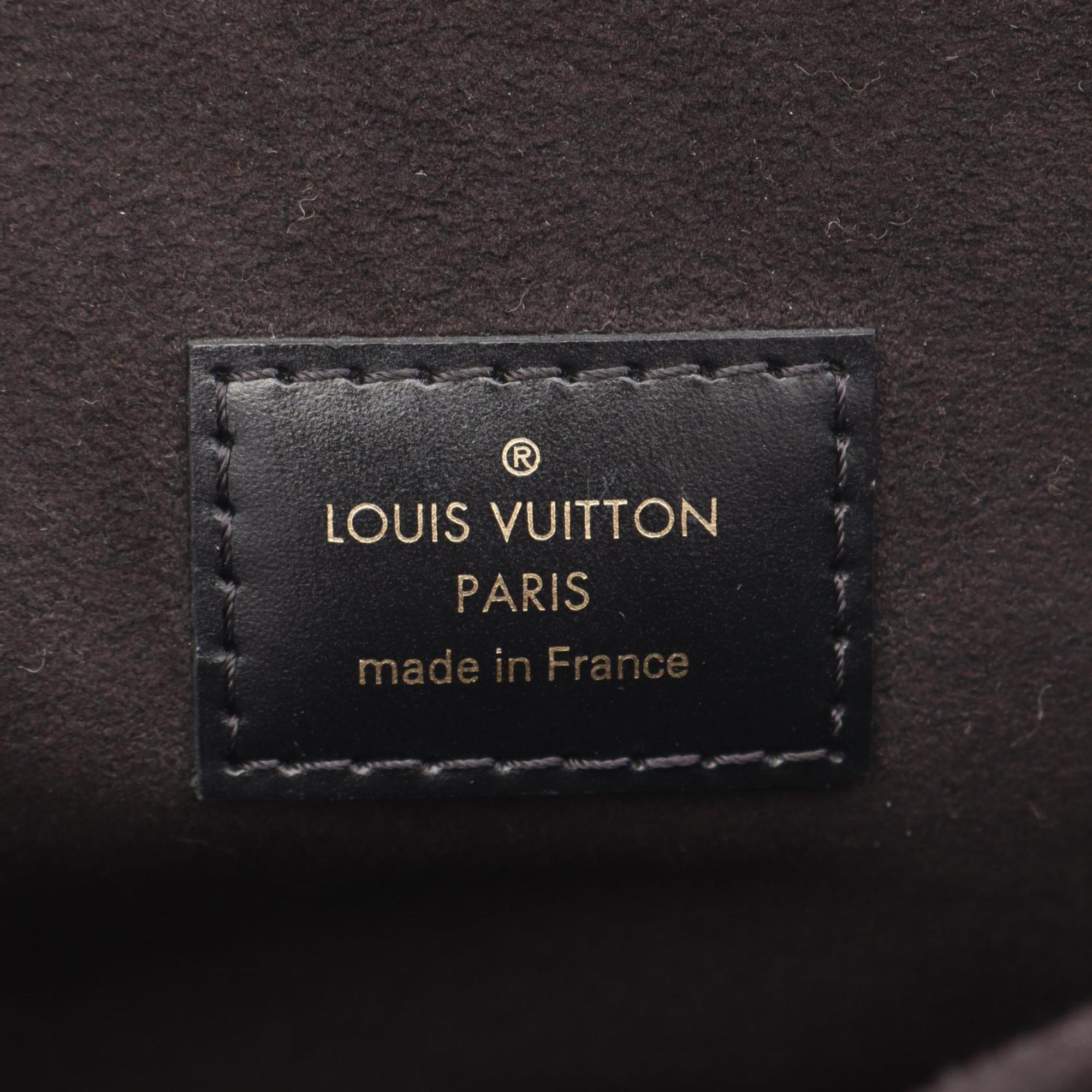 Louis Vuitton Black Brown Coated Canvas Leather Handbag Pochette (Pre-Owned)