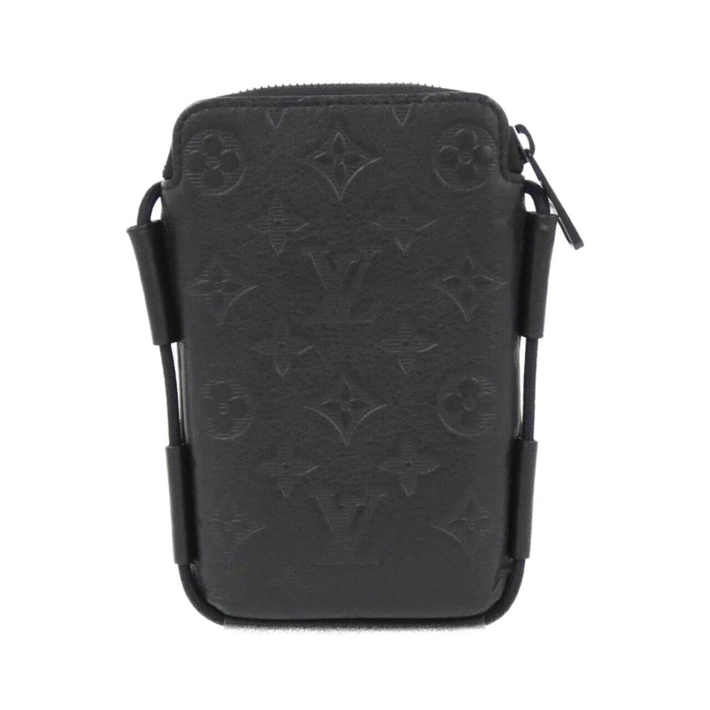 Louis Vuitton Black Leather Pouch Shoulder Bag (Pre-Owned)
