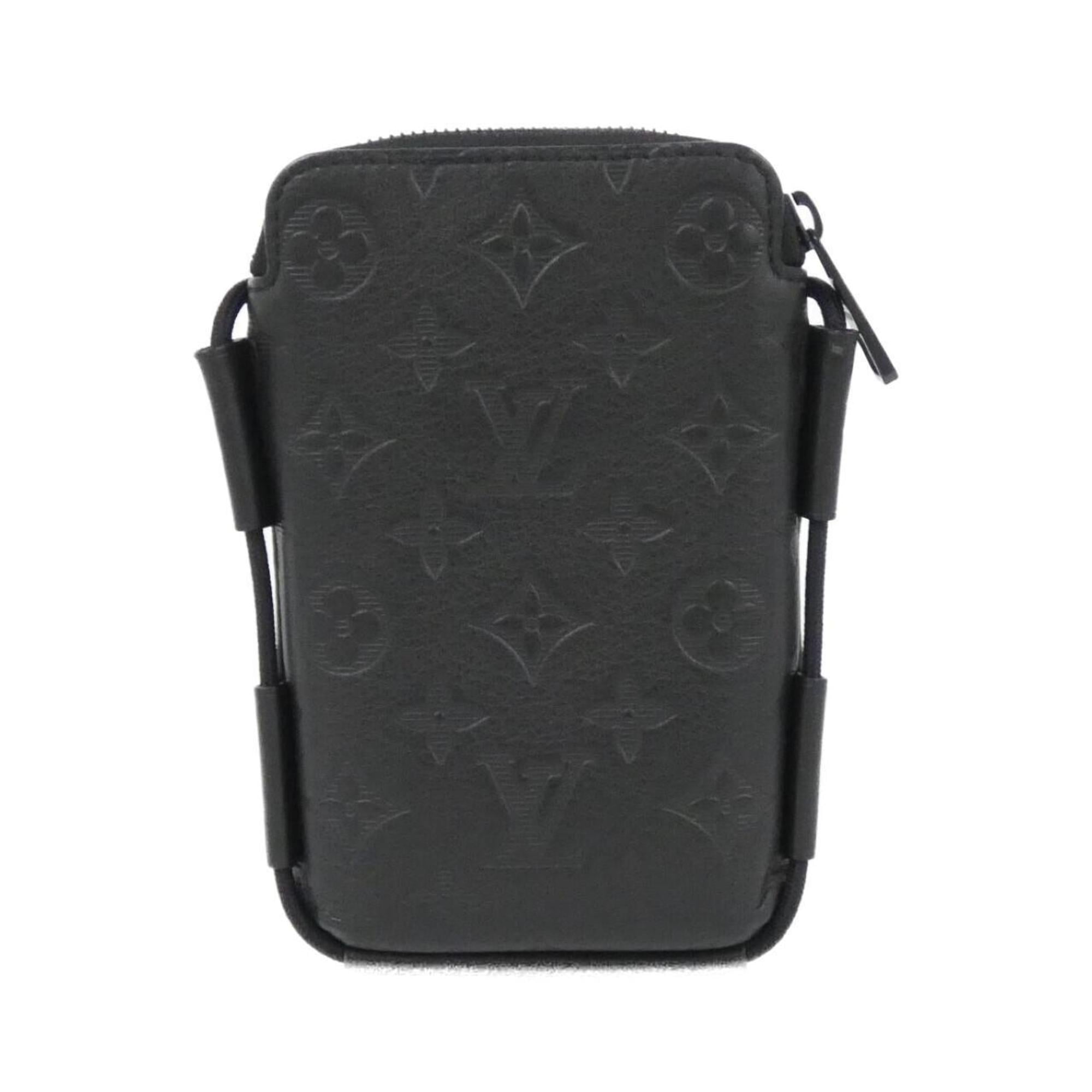 Louis Vuitton Black Leather Pouch Shoulder Bag (Pre-Owned)