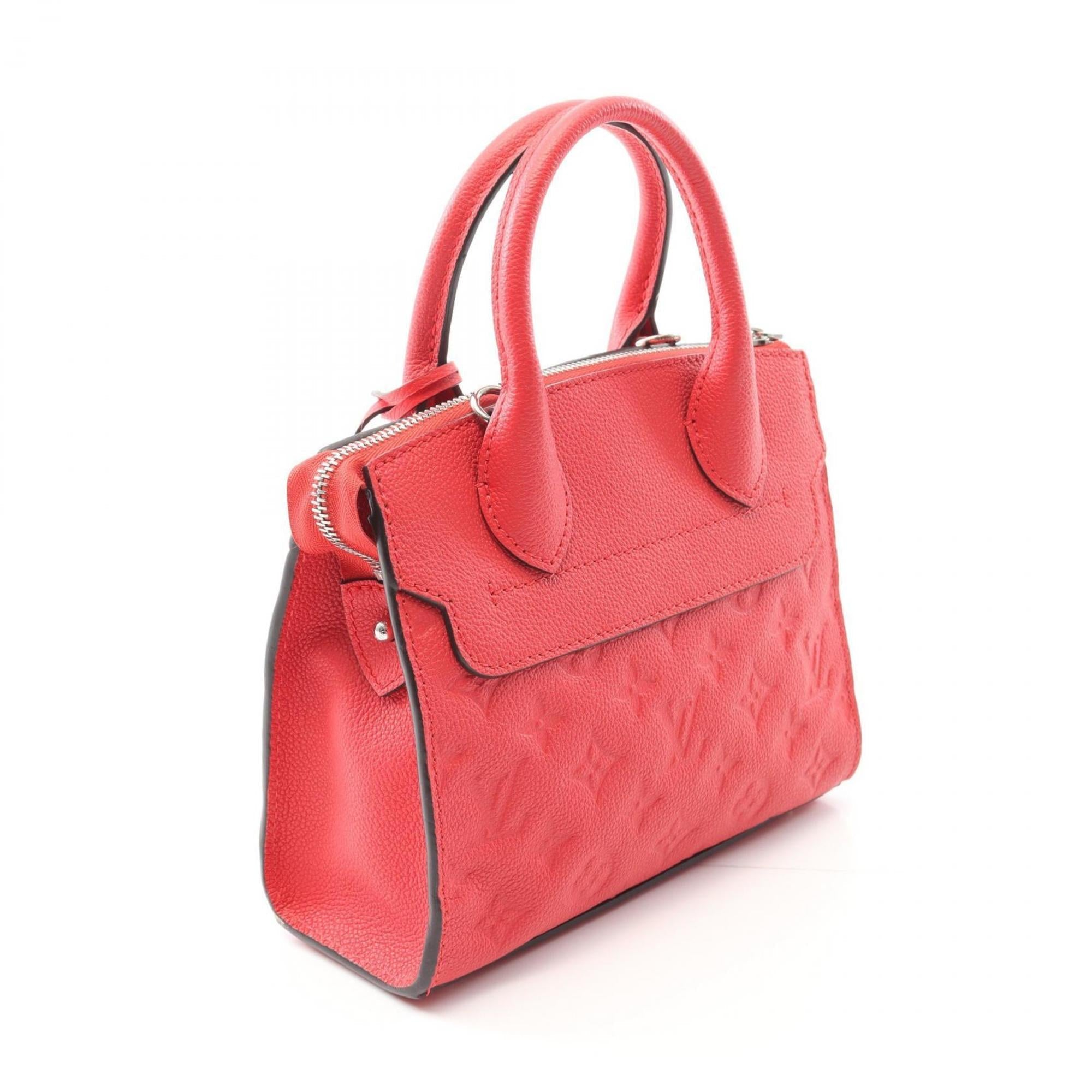 Louis Vuitton Red Color Monogram Empreinte Handbag (Pre-Owned)