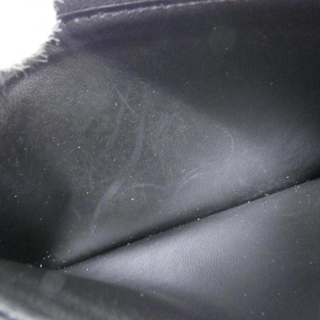 Louis Vuitton Black Leather Long Wallet (Bi-Fold) (Pre-Owned)