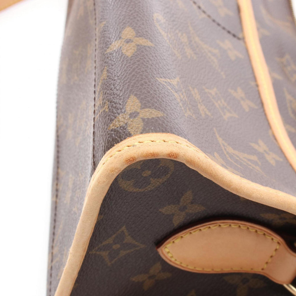 Louis Vuitton Brown Coated Canvas Leather Shoulder Bag (Pre-Owned)