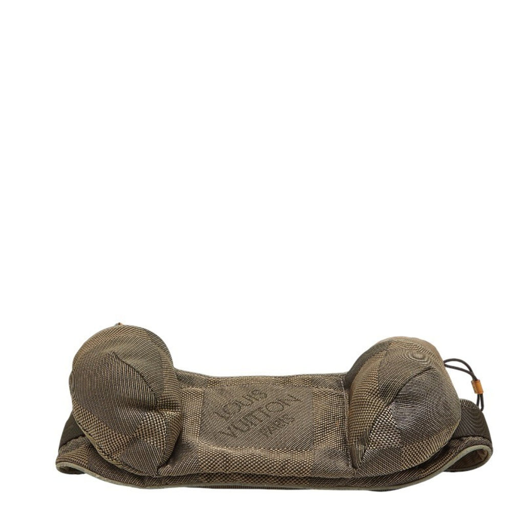 Louis Vuitton Beige Brown Canvas Leather Sling Bag (Pre-Owned)