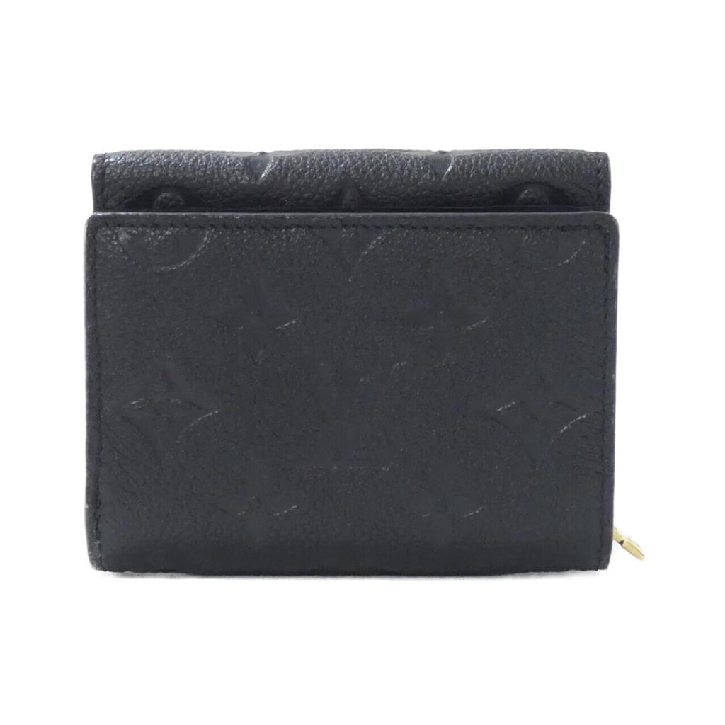 Louis Vuitton Black Leather Wallet (Tri-Fold) (Pre-Owned)