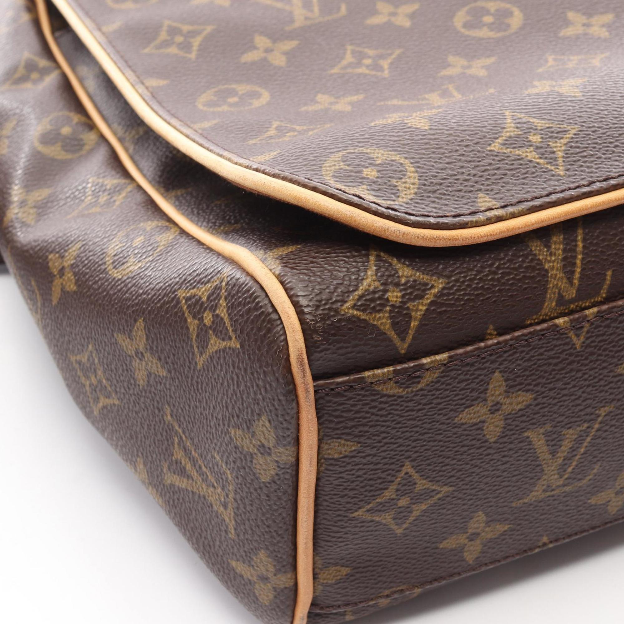 Louis Vuitton Brown Coated Canvas Leather Shoulder Bag (Pre-Owned)