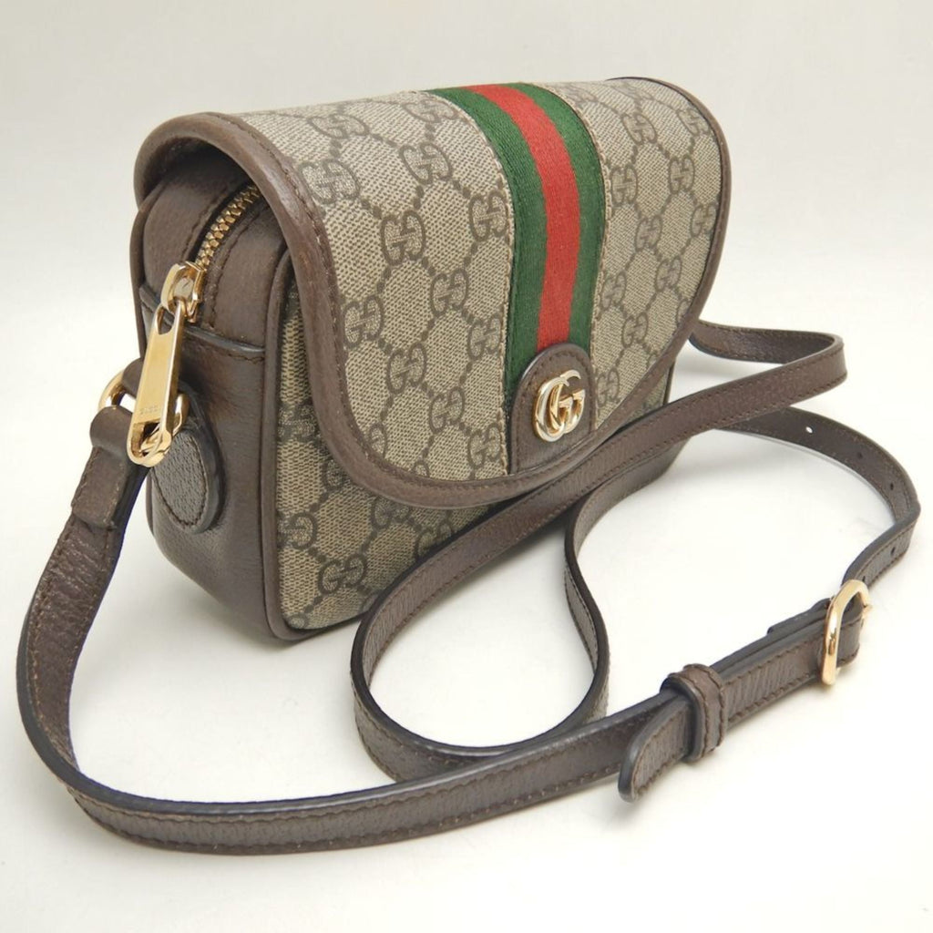 Ophidia Flap Shoulder Bag GG Coated Canvas Mini