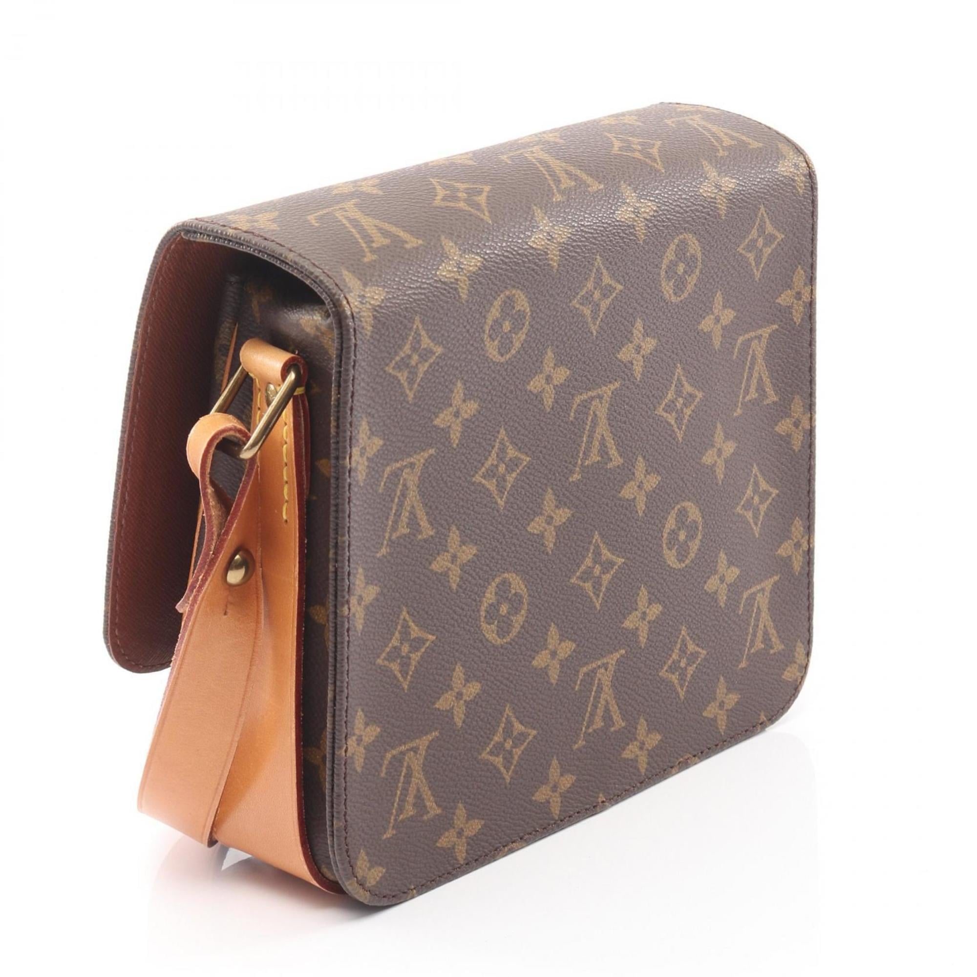 Louis Vuitton Brown Monogram Coated Canvas Leather Shoulder Bag (Pre-Owned)