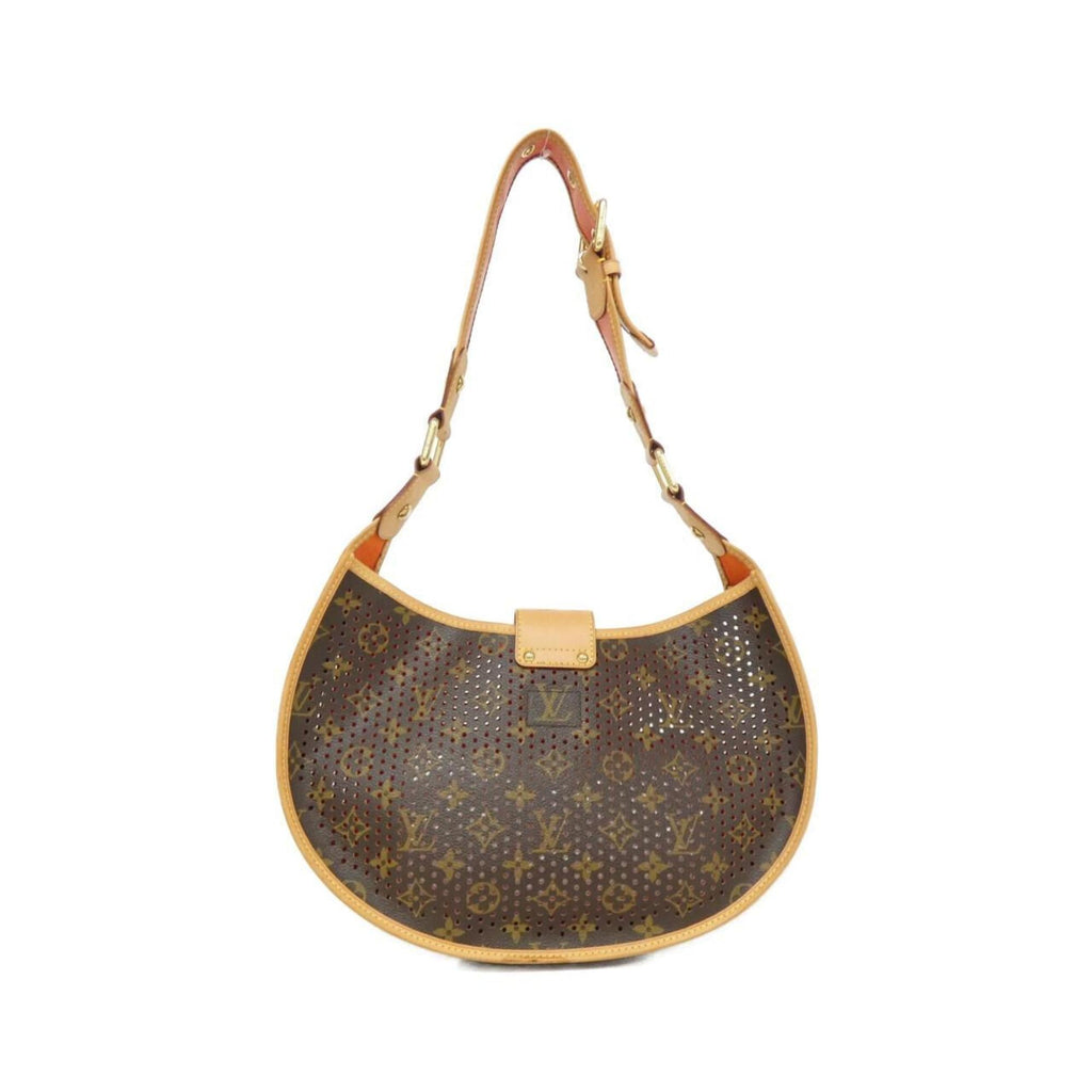 Louis Vuitton Brown Orange Coated Canvas Shoulder Bag (Pre-Owned)
