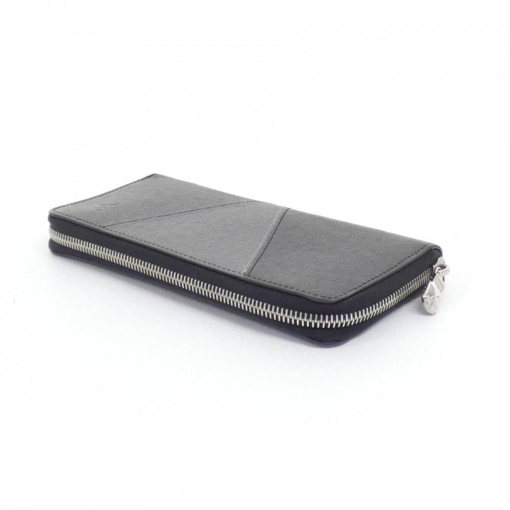 Louis Vuitton Gris Leather Long Wallet (Bi-Fold) (Pre-Owned)