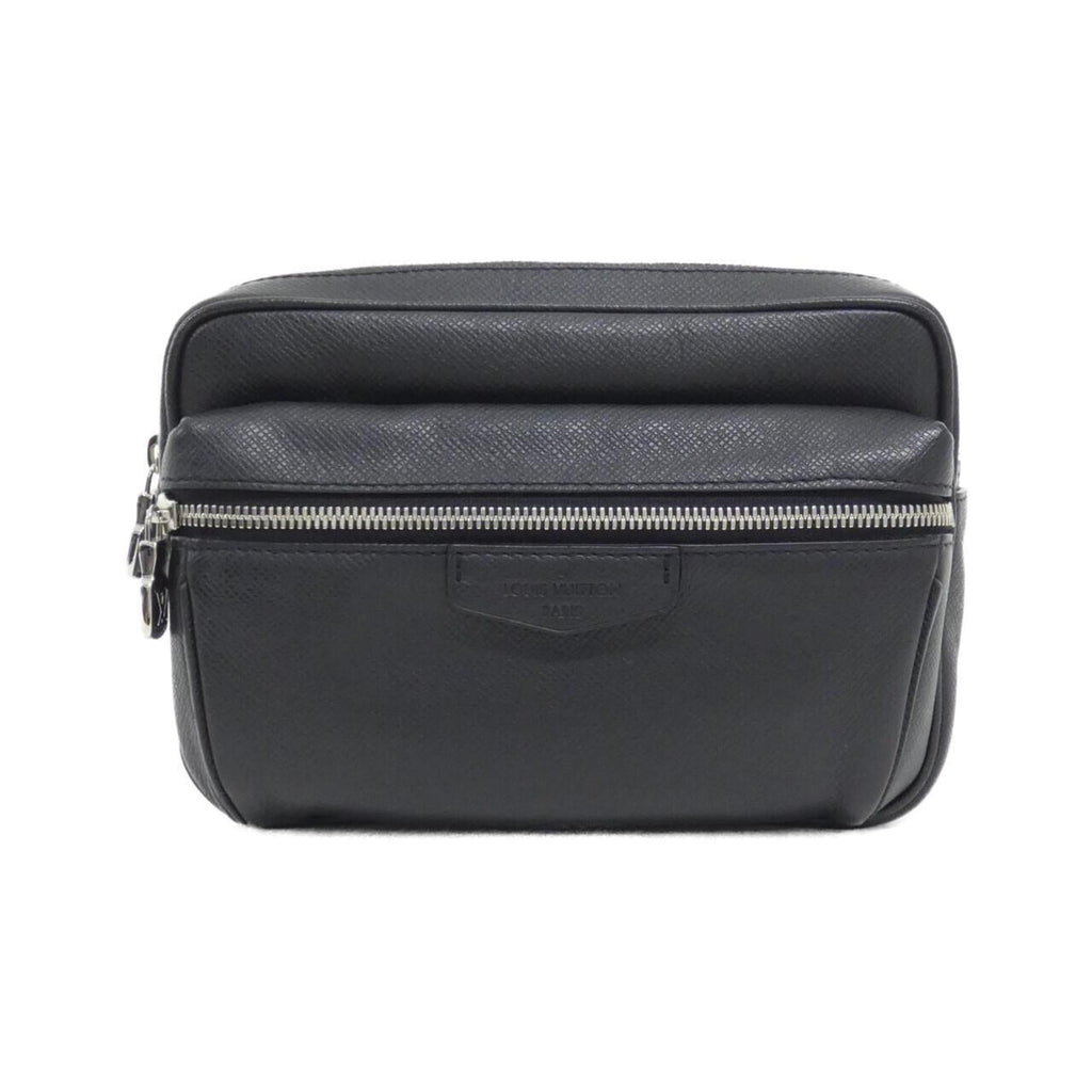 Louis Vuitton Taiga Black Taiga Leather Shoulder Bag (Pre-Owned)
