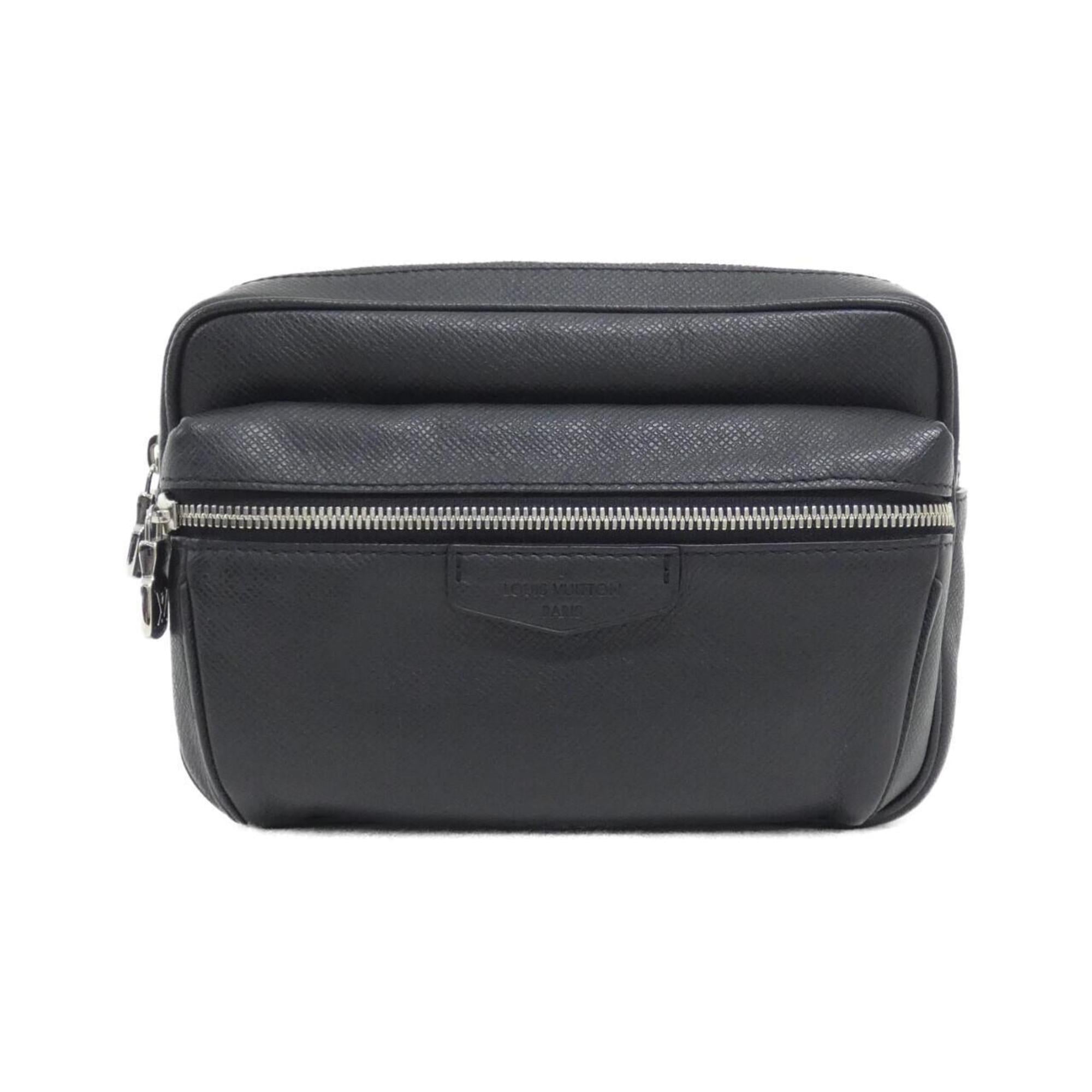 Louis Vuitton Taiga Black Taiga Leather Shoulder Bag (Pre-Owned)