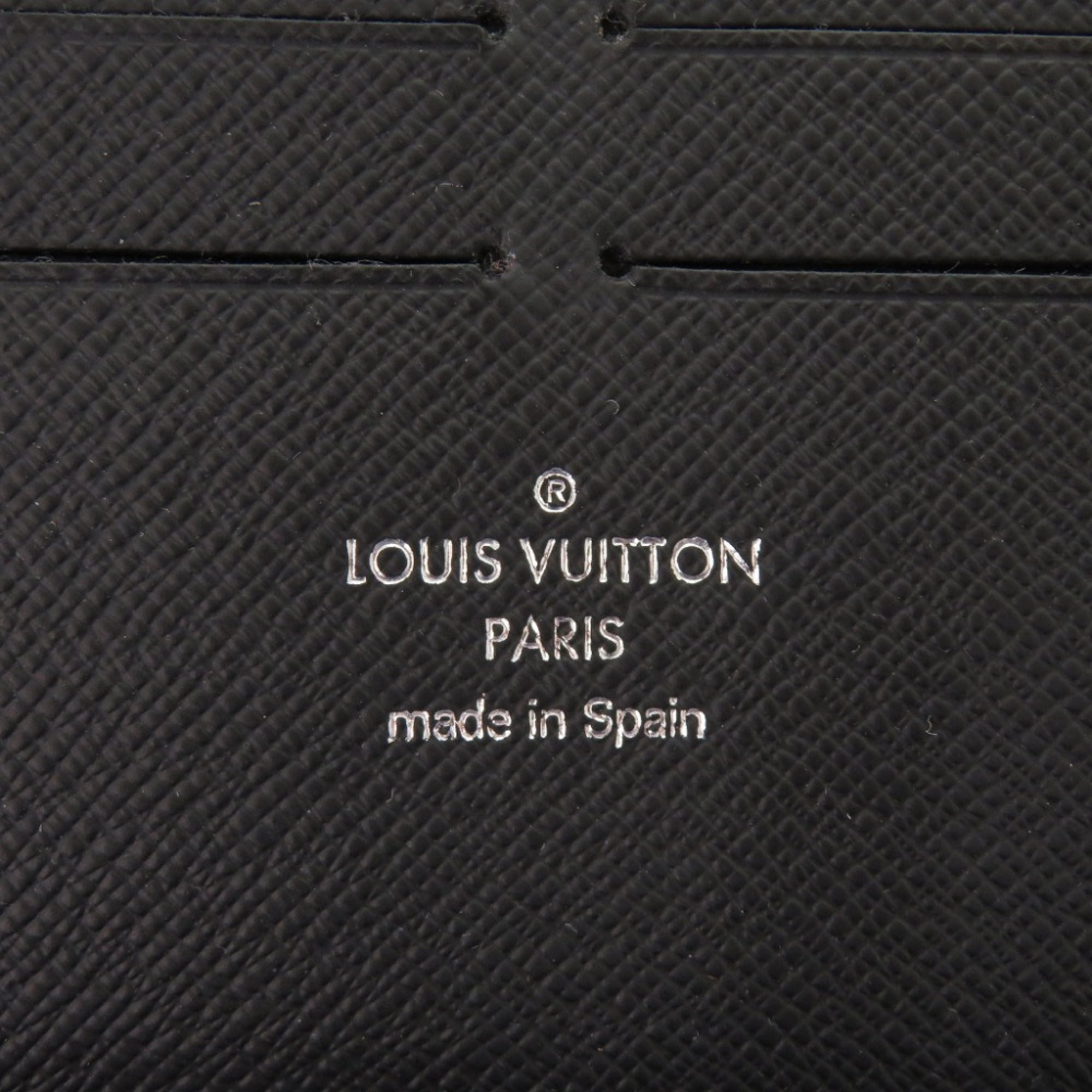 Louis Vuitton Noir Leather Long Wallet (Bi-Fold) (Pre-Owned)