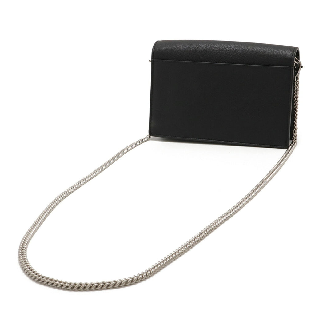Louis Vuitton Noir Leather Clutch Bag Pochette Shoulder Bag (Pre-Owned)