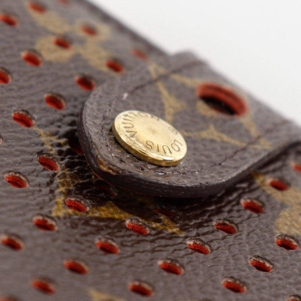 Louis Vuitton Lv Orange Orange Monogram Perforated Wallet (Bi-Fold) (Pre-Owned)