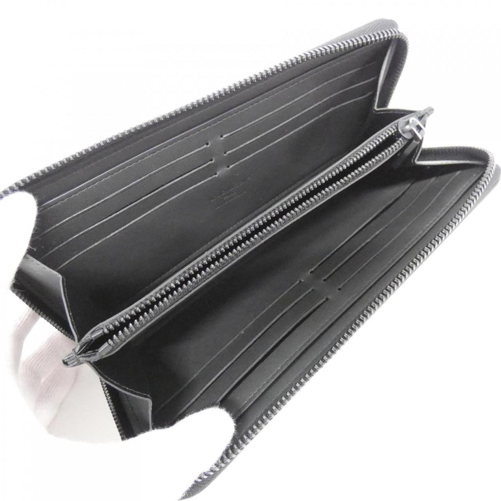 Louis Vuitton Black Leather Long Wallet (Bi-Fold) (Pre-Owned)