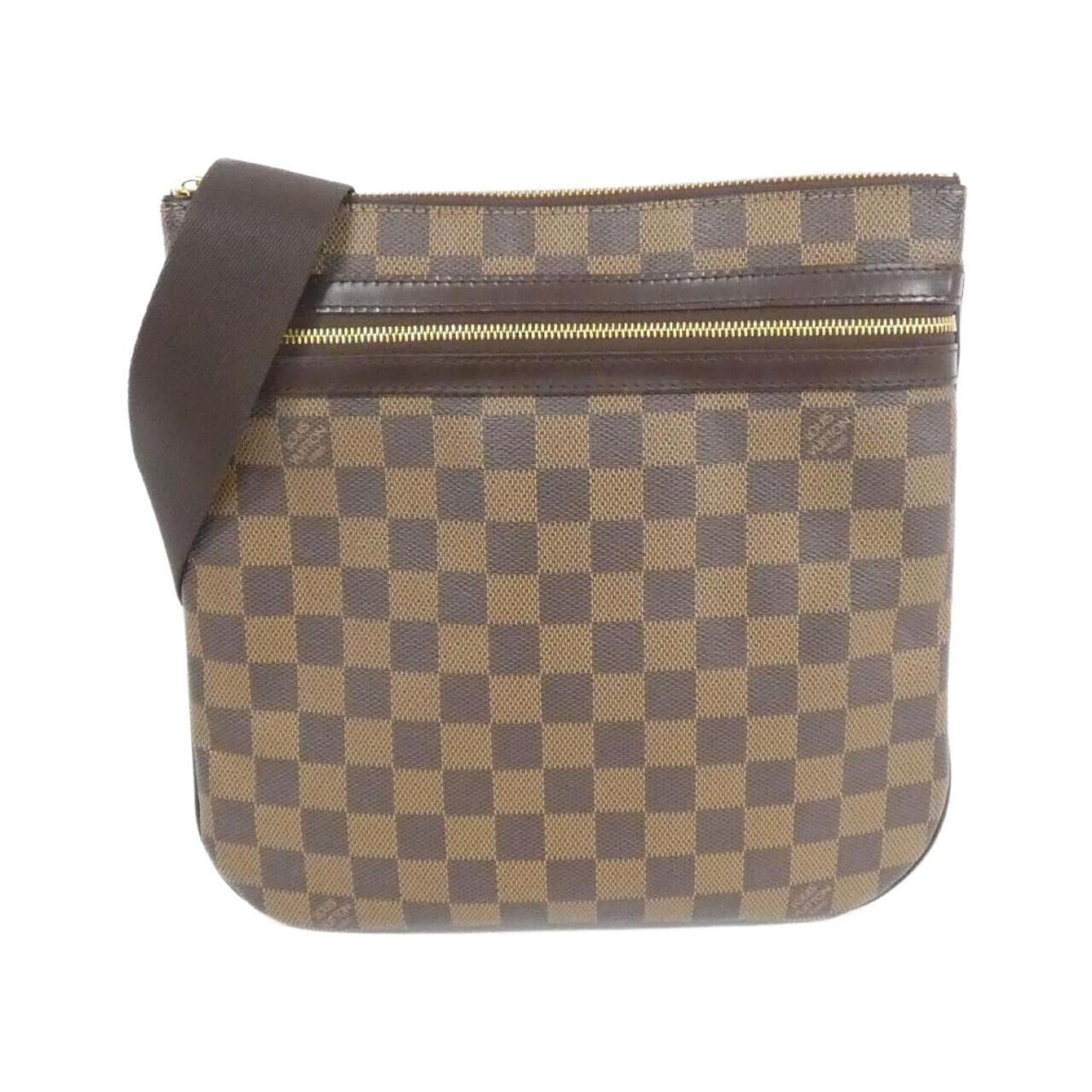 Louis Vuitton Ebene Coated Canvas Pochette Shoulder Bag (Pre-Owned)