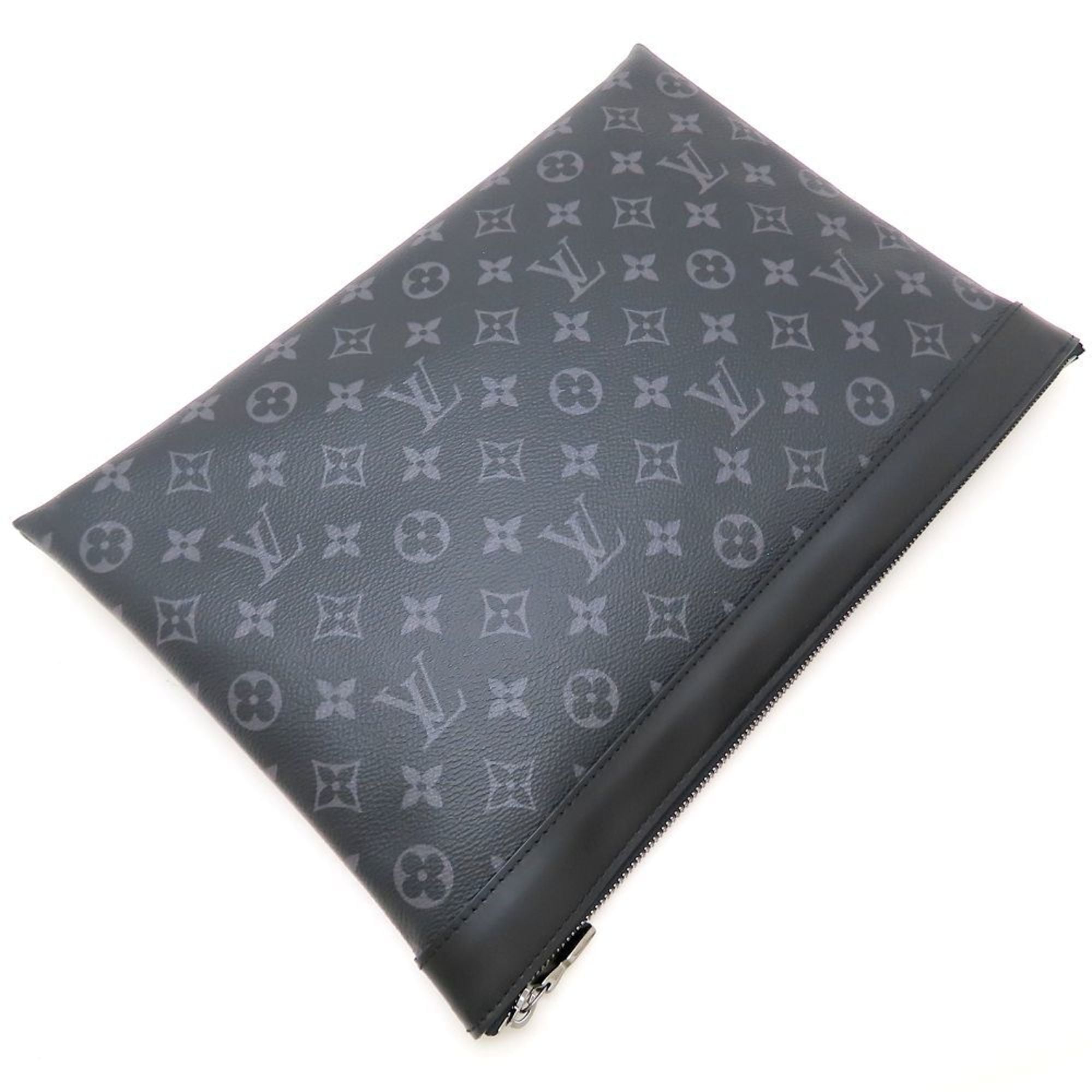 Louis Vuitton Monogram Eclipse Noir Monogram Eclipse Clutch Bag Pochette (Pre-Owned)