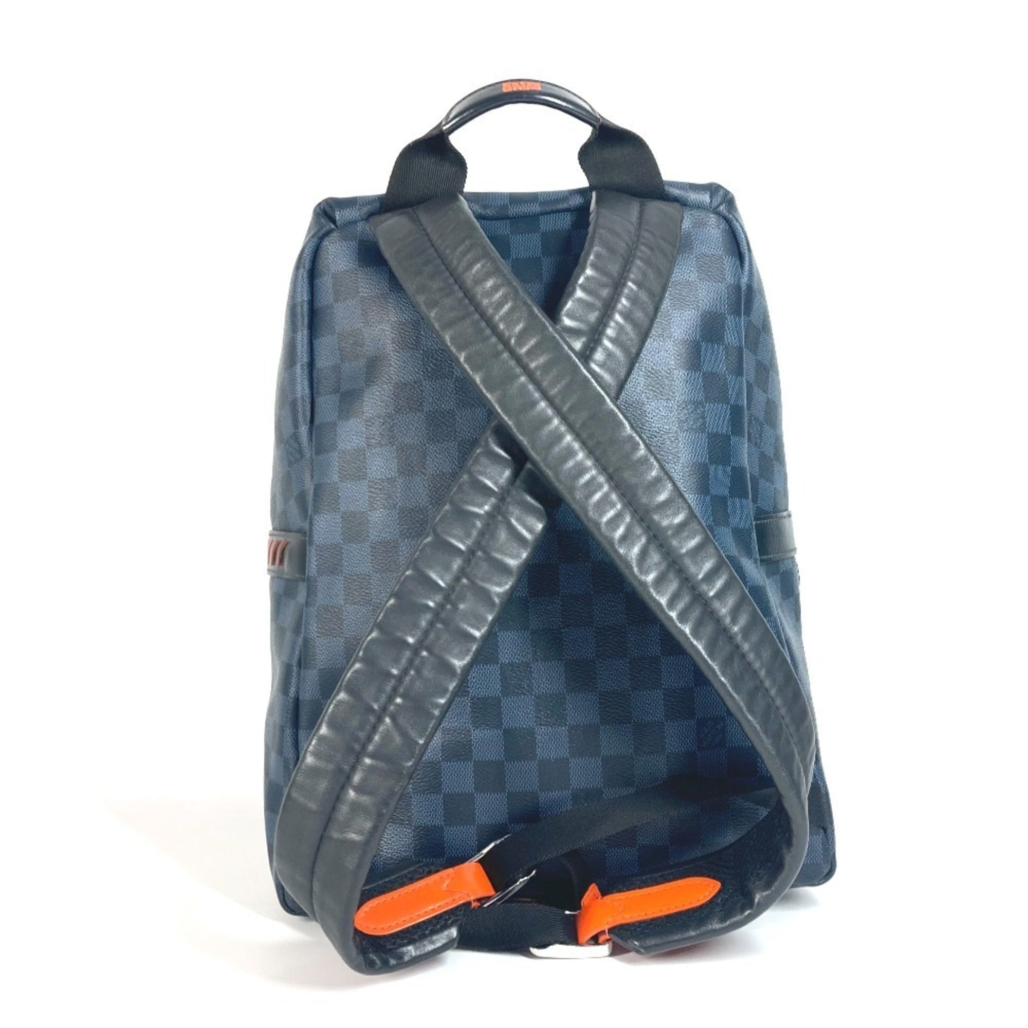 Louis Vuitton Damier Cobalt Navy Orange Backpack (Pre-Owned)