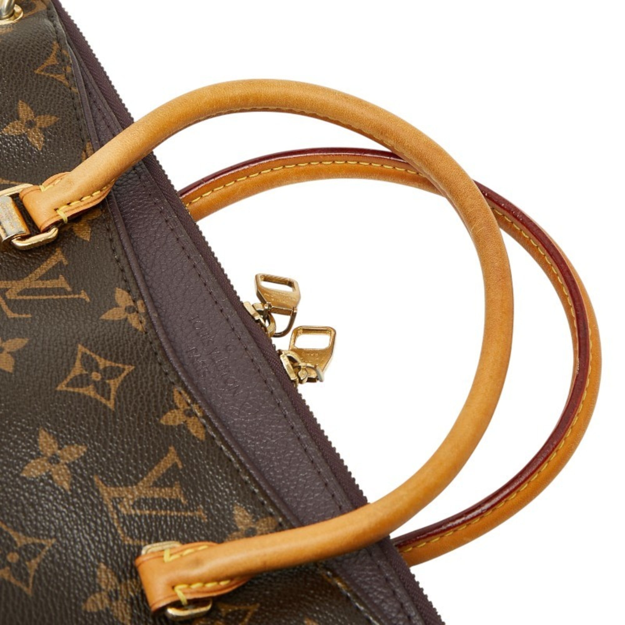 Louis Vuitton Brown Purple Pvc Leather Handbag Shoulder Bag (Pre-Owned)